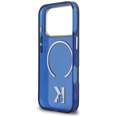 iPhone 17 Pro Max Karl Lagerfeld IML K Head Logo MagSafe dėklas – mėlynas 6