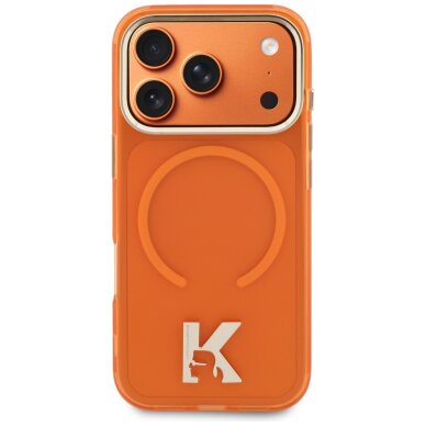 iPhone 17 Pro Karl Lagerfeld IML K Head Logo MagSafe dėklas – oranžinis 2 iPhone 17 Pro Karl Lagerfeld IML K Head Logo MagSafe dėklas – oranžinis 2