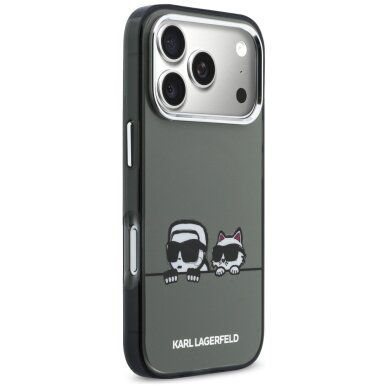 iPhone 17 Pro Max Karl Lagerfeld IML Karl & Choupette Peekaboo Logo MagSafe dėklas – juodas 3 iPhone 17 Pro Max Karl Lagerfeld IML Karl & Choupette Peekaboo Logo MagSafe dėklas – juodas 3