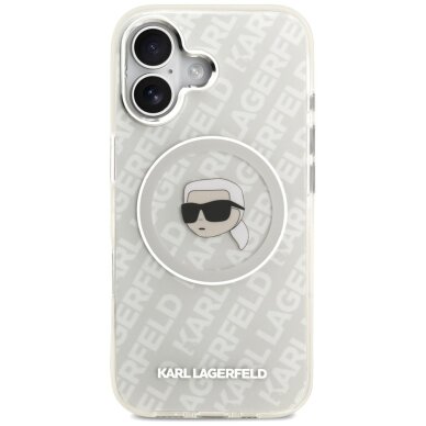 iPhone 17 dėklas Karl Lagerfeld IML Karl Head Logo, MagSafe – pilkas 2