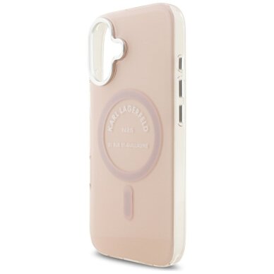 iPhone 17 Karl Lagerfeld IML Karl RSG Logo MagSafe dėklas – rožinis 5