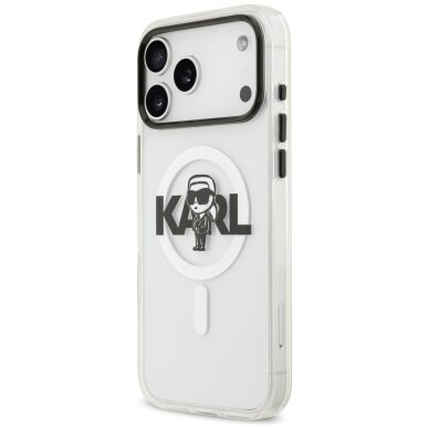 iPhone 17 Pro Max Karl Lagerfeld IML Karl Sketch Logo MagSafe dėklas – skaidrus 1 iPhone 17 Pro Max Karl Lagerfeld IML Karl Sketch Logo MagSafe dėklas – skaidrus 1