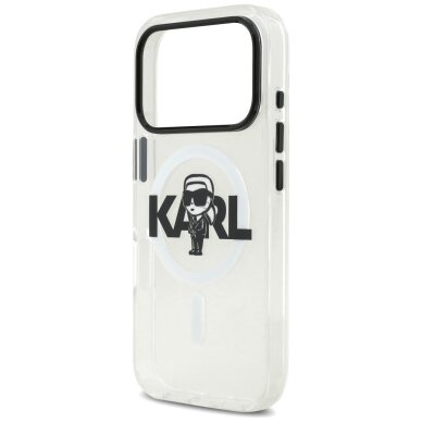 iPhone 17 Pro Karl Lagerfeld IML Karl Sketch Logo MagSafe dėklas – skaidrus 5
