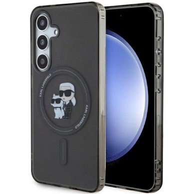 Originalus Karl Lagerfeld Dėklas IML KarlChoupette MagSafeSamsung Galaxy S24 - Juodas Originalus Karl Lagerfeld Dėklas IML KarlChoupette MagSafeSamsung Galaxy S24 - Juodas