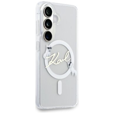 Samsung Galaxy S26 Karl Lagerfeld IML KC Script MagSafe dėklas – skaidrus 3