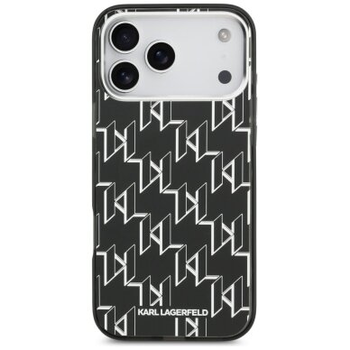 iPhone 17 Pro Max Karl Lagerfeld IML KL Monogram MagSafe dėklas – juodas 2
