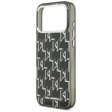 iPhone 17 Pro Max Karl Lagerfeld IML KL Monogram MagSafe dėklas – juodas 5