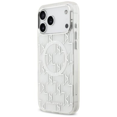 iPhone 17 Pro Max dėklas Karl Lagerfeld IML KL Monogram, MagSafe – baltas 1 iPhone 17 Pro Max dėklas Karl Lagerfeld IML KL Monogram, MagSafe – baltas 1
