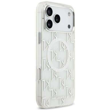 iPhone 17 Pro Max dėklas Karl Lagerfeld IML KL Monogram, MagSafe – baltas 3 iPhone 17 Pro Max dėklas Karl Lagerfeld IML KL Monogram, MagSafe – baltas 3