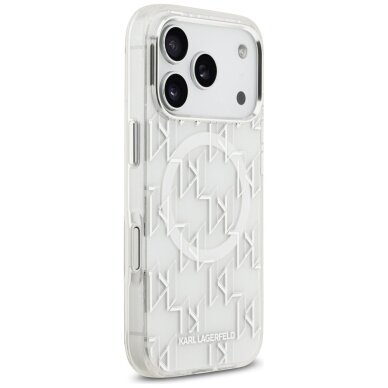 iPhone 17 Pro dėklas Karl Lagerfeld IML KL Monogram, MagSafe – baltas 3 iPhone 17 Pro dėklas Karl Lagerfeld IML KL Monogram, MagSafe – baltas 3