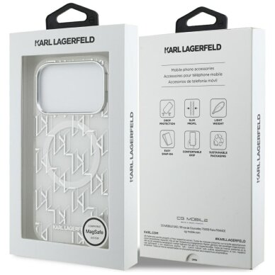 iPhone 17 Pro dėklas Karl Lagerfeld IML KL Monogram, MagSafe – baltas 7 iPhone 17 Pro dėklas Karl Lagerfeld IML KL Monogram, MagSafe – baltas 7