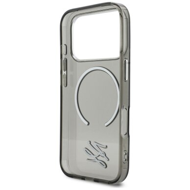 iPhone 17 Pro Karl Lagerfeld IML KL Script Logo MagSafe dėklas – juodas 6