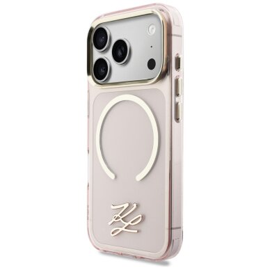 iPhone 17 Pro Karl Lagerfeld IML KL Script Logo MagSafe dėklas – rožinis 1 iPhone 17 Pro Karl Lagerfeld IML KL Script Logo MagSafe dėklas – rožinis 1
