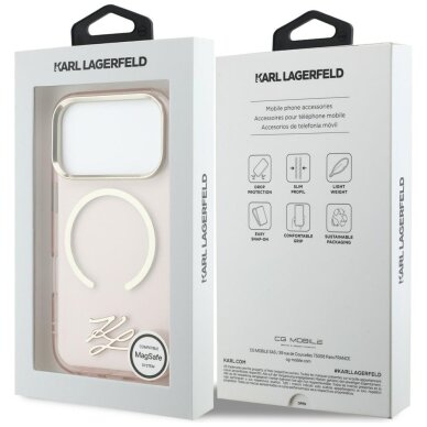 iPhone 17 Pro Karl Lagerfeld IML KL Script Logo MagSafe dėklas – rožinis 7 iPhone 17 Pro Karl Lagerfeld IML KL Script Logo MagSafe dėklas – rožinis 7