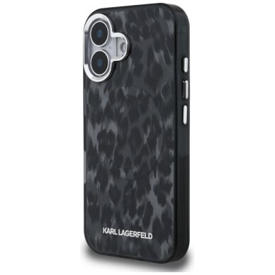 iPhone 16 Karl Lagerfeld IML Leopard Pattern MagSafe dėklas – juodas 1 iPhone 16 Karl Lagerfeld IML Leopard Pattern MagSafe dėklas – juodas 1