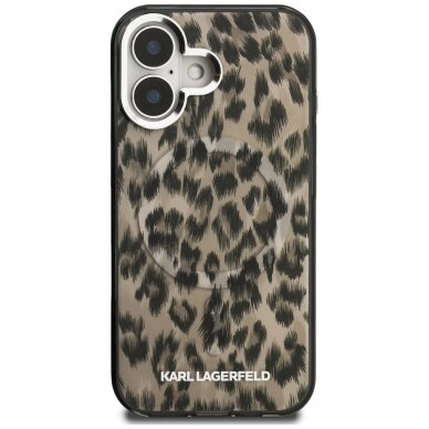 iPhone 16 dėklas Karl Lagerfeld IML Leopard Pattern, MagSafe – rudas 2 iPhone 16 dėklas Karl Lagerfeld IML Leopard Pattern, MagSafe – rudas 2