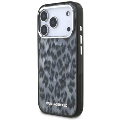iPhone 17 Pro dėklas Karl Lagerfeld IML Leopard Pattern, MagSafe – juodas 1 iPhone 17 Pro dėklas Karl Lagerfeld IML Leopard Pattern, MagSafe – juodas 1