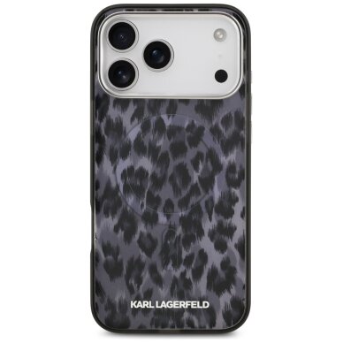 iPhone 17 Pro Max dėklas Karl Lagerfeld IML Leopard Pattern, MagSafe – juodas 2 iPhone 17 Pro Max dėklas Karl Lagerfeld IML Leopard Pattern, MagSafe – juodas 2