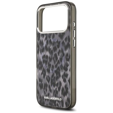 iPhone 17 Pro Max dėklas Karl Lagerfeld IML Leopard Pattern, MagSafe – juodas 5