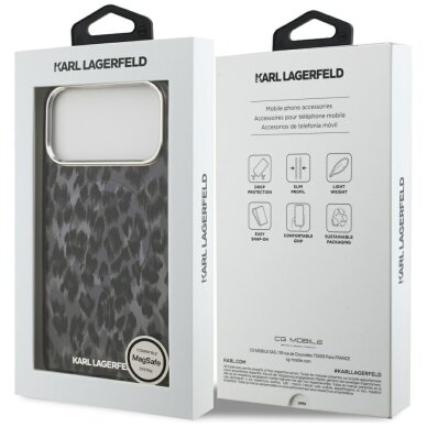 iPhone 17 Pro Max dėklas Karl Lagerfeld IML Leopard Pattern, MagSafe – juodas 7 iPhone 17 Pro Max dėklas Karl Lagerfeld IML Leopard Pattern, MagSafe – juodas 7