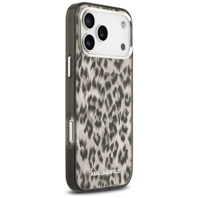 iPhone 17 Pro Max Karl Lagerfeld IML Leopard Pattern MagSafe dėklas – rudas 3 iPhone 17 Pro Max Karl Lagerfeld IML Leopard Pattern MagSafe dėklas – rudas 3