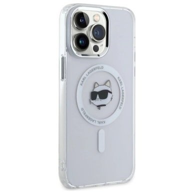iPhone 14 Pro Max Karl Lagerfeld IML Metal Choupette Head MagSafe dėklas - baltas 3 iPhone 14 Pro Max Karl Lagerfeld IML Metal Choupette Head MagSafe dėklas - baltas 3