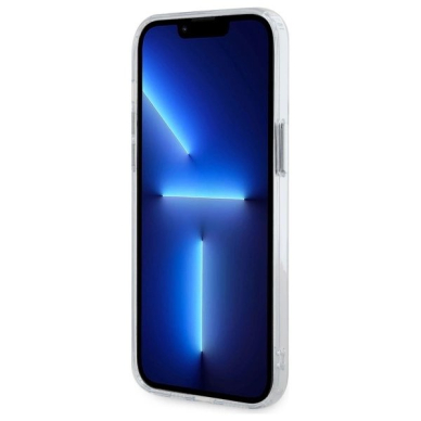 iPhone 14 Pro Max Karl Lagerfeld IML Metal Choupette Head MagSafe dėklas - baltas 4