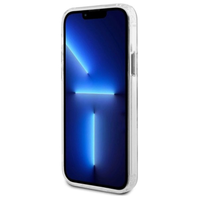 iPhone 12 Karl Lagerfeld IML Metal Choupette Head MagSafe dėklas - baltas 4