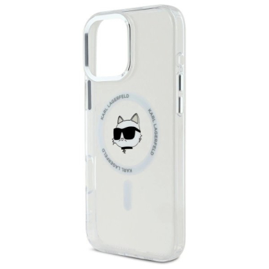Dėklas Karl Lagerfeld IML Metal Choupette Head MagSafe iPhone 16 Pro - Baltas 5 Dėklas Karl Lagerfeld IML Metal Choupette Head MagSafe iPhone 16 Pro - Baltas 5