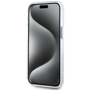 Karl Lagerfeld IML Metal Karl Head MagSafe Dėklas skirtas iPhone 15 Plus Baltas 4