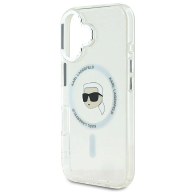 Dėklas Karl Lagerfeld IML Metal Karl Head MagSafe iPhone 16 Plus - Baltas 5 Dėklas Karl Lagerfeld IML Metal Karl Head MagSafe iPhone 16 Plus - Baltas 5