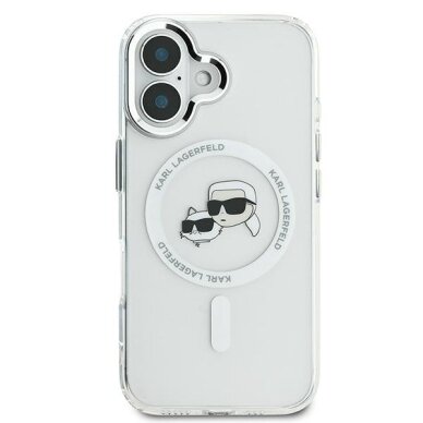 iPhone 16 Plus Karl Lagerfeld IML Metal Karl & Choupette Head MagSafe dėklas – baltas 2 iPhone 16 Plus Karl Lagerfeld IML Metal Karl & Choupette Head MagSafe dėklas – baltas 2
