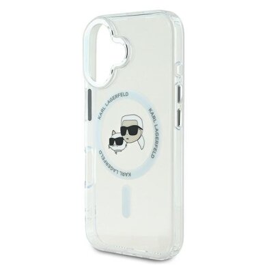 iPhone 16 Plus Karl Lagerfeld IML Metal Karl & Choupette Head MagSafe dėklas – baltas 5 iPhone 16 Plus Karl Lagerfeld IML Metal Karl & Choupette Head MagSafe dėklas – baltas 5