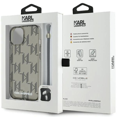 Karl Lagerfeld IML Mono KL Pattern Cord dėklas iPhone 15 / 14 / 13 - Juodas 6 Karl Lagerfeld IML Mono KL Pattern Cord dėklas iPhone 15 / 14 / 13 - Juodas 6