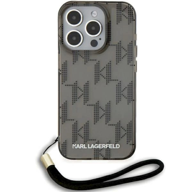 Karl Lagerfeld IML Mono KL Pattern Cord dėklas iPhone 15 Pro - Juodas 1 Karl Lagerfeld IML Mono KL Pattern Cord dėklas iPhone 15 Pro - Juodas 1