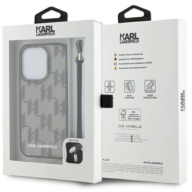 Karl Lagerfeld IML Mono KL Pattern Cord dėklas iPhone 15 Pro - Juodas 6 Karl Lagerfeld IML Mono KL Pattern Cord dėklas iPhone 15 Pro - Juodas 6