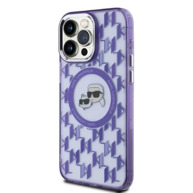 Dėklas Karl Lagerfeld IML Monogram Karl Choupette Head MagSafe iPhone 15 Pro - Violetinis 2 Dėklas Karl Lagerfeld IML Monogram Karl Choupette Head MagSafe iPhone 15 Pro - Violetinis 2