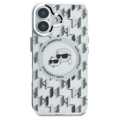 Dėklas Karl Lagerfeld IML Monogram Karl Choupette Head MagSafe iPhone 16 - Skaidrus 2 Dėklas Karl Lagerfeld IML Monogram Karl Choupette Head MagSafe iPhone 16 - Skaidrus 2