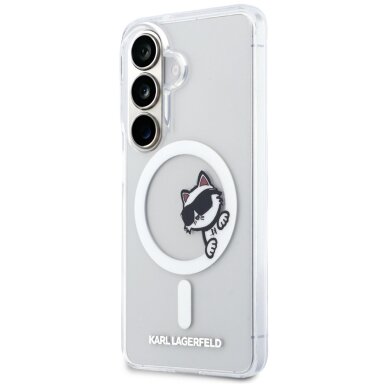 Samsung Galaxy S26 Karl Lagerfeld IML Peekaboo Choupette MagSafe dėklas – skaidrus 1