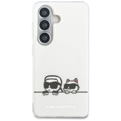 Samsung Galaxy S26 Karl Lagerfeld IML Peekaboo Karl & Choupette MagSafe dėklas – skaidrus 1