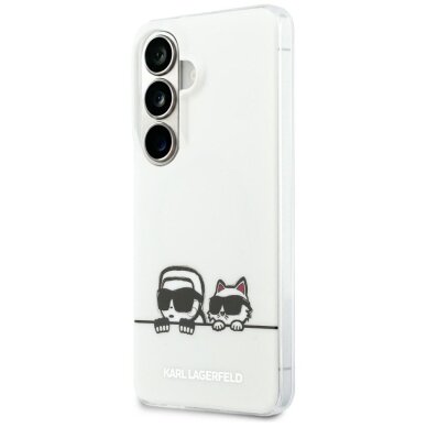Samsung Galaxy S26 Karl Lagerfeld IML Peekaboo Karl & Choupette MagSafe dėklas – skaidrus Samsung Galaxy S26 Karl Lagerfeld IML Peekaboo Karl & Choupette MagSafe dėklas – skaidrus