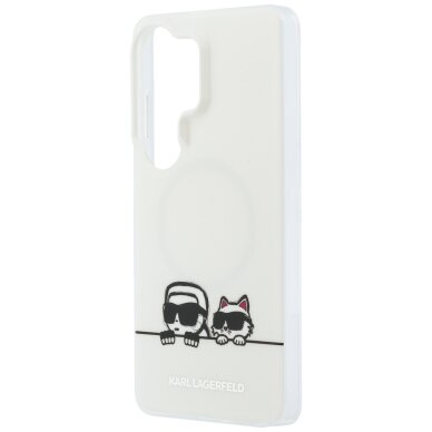 Samsung Galaxy S26 Ultra Karl Lagerfeld IML Peekaboo Karl & Choupette MagSafe dėklas – skaidrus 5