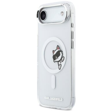 iPhone Air Karl Lagerfeld IML Peekaboo MagSafe dėklas – skaidrus 1 iPhone Air Karl Lagerfeld IML Peekaboo MagSafe dėklas – skaidrus 1