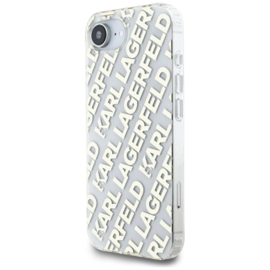 iPhone 16e – Karl Lagerfeld IML Repeat Logo dėklas - Auksinis 1