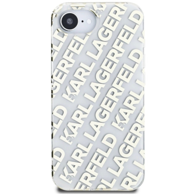 iPhone 16e – Karl Lagerfeld IML Repeat Logo dėklas - Auksinis 2