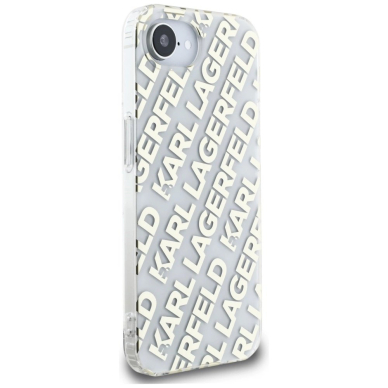 iPhone 16e – Karl Lagerfeld IML Repeat Logo dėklas - Auksinis 3