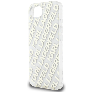 iPhone 16e – Karl Lagerfeld IML Repeat Logo dėklas - Auksinis 5