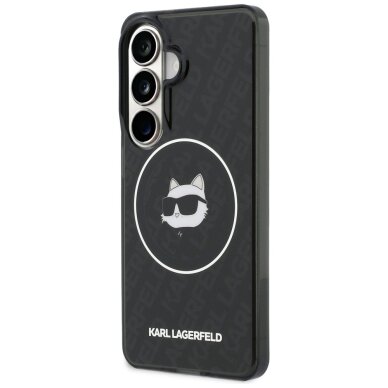 Samsung Galaxy S26 Karl Lagerfeld IML Repeated Choupette MagSafe dėklas – juodas 1