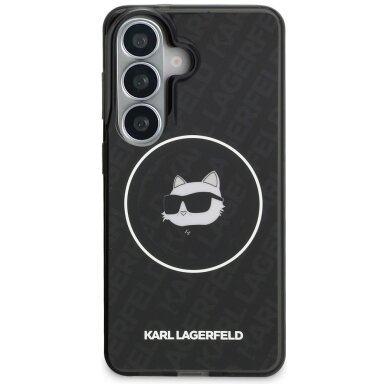 Samsung Galaxy S26 Karl Lagerfeld IML Repeated Choupette MagSafe dėklas – juodas 2