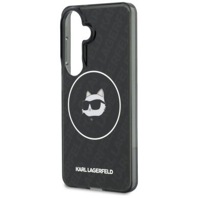Samsung Galaxy S26 Karl Lagerfeld IML Repeated Choupette MagSafe dėklas – juodas 5